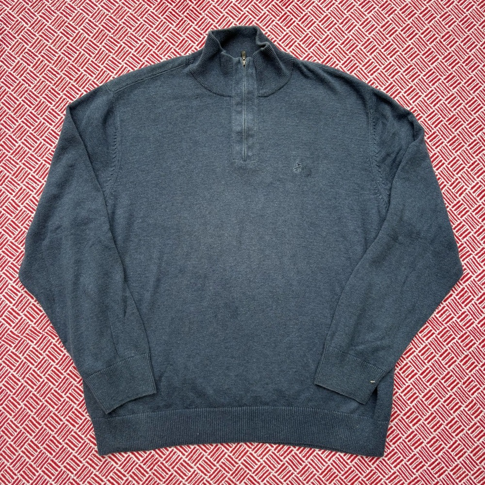 Izod Men's Navy Half Zip-Up Sweater